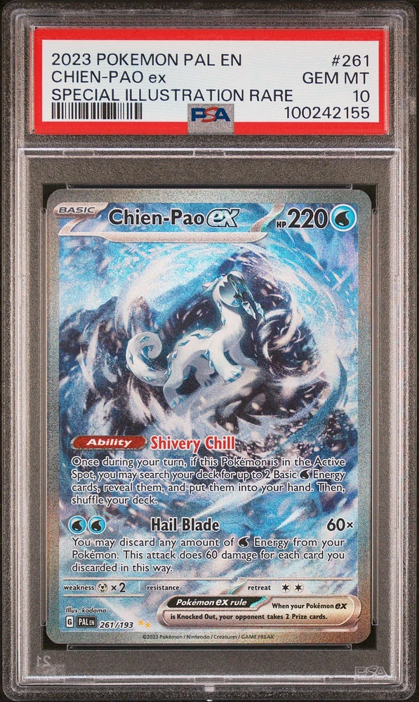 2023 Pokemon Pal En-paldea Evolved 261 Chien-pao Ex Special Illustration Rare PSA