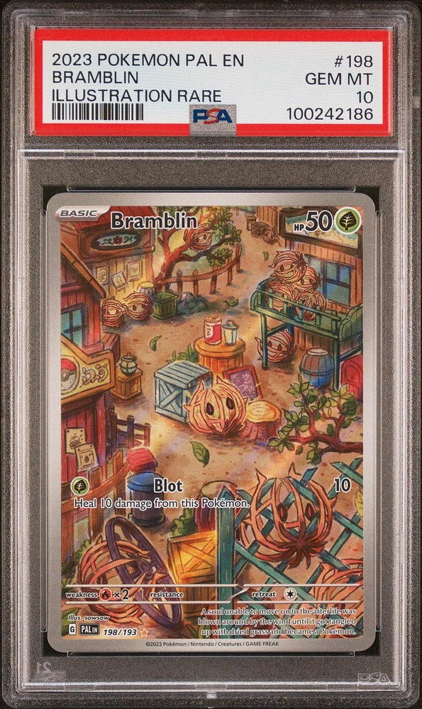 2023 Pokemon Pal En-paldea Evolved 198 Bramblin Illustration Rare PSA
