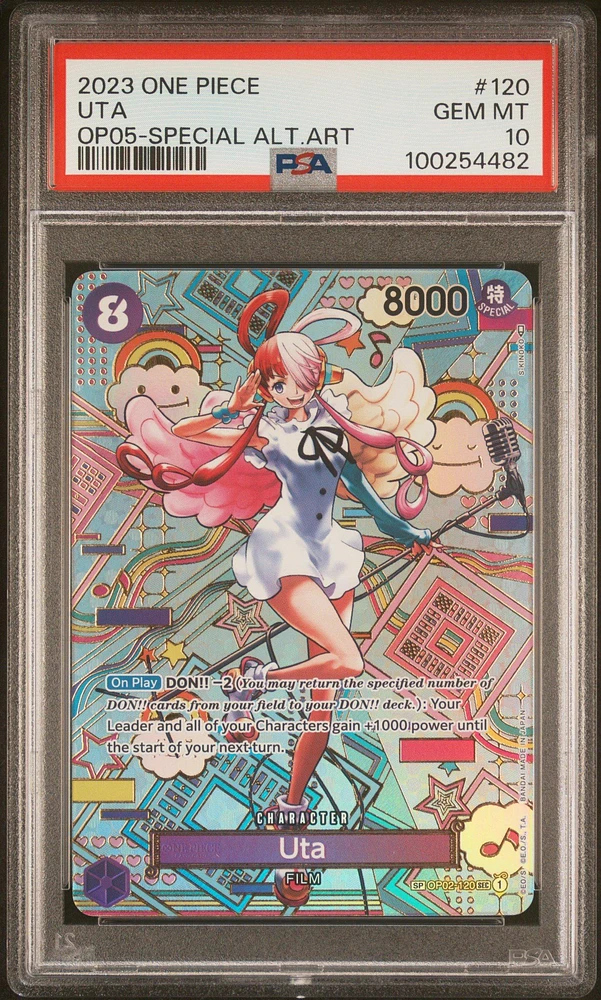 2023 One Piece Op05-awakening Of The New Era 120 Uta Special Alternate Art PSA 10