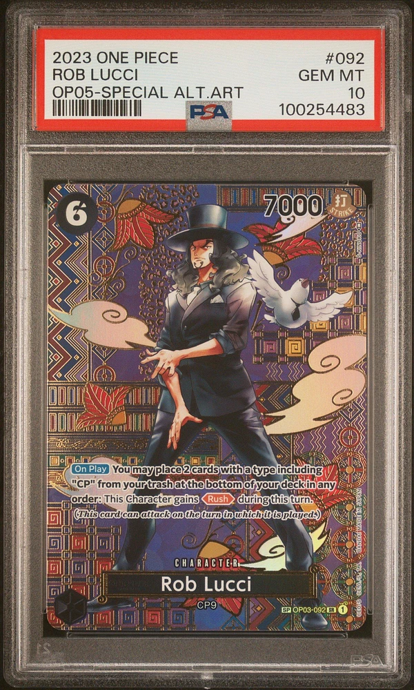 2023 One Piece Awakening Of The New Era 092 Rob Lucci Special Alternate Art PSA 10