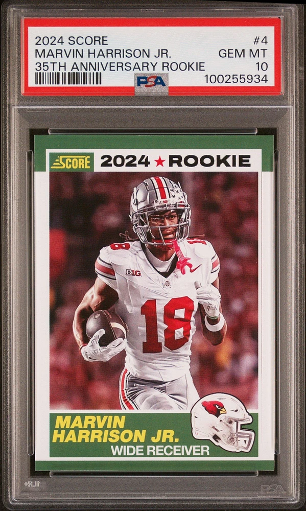 2024 Panini Score 35th Anniversary Rookie 4 Marvin Harrison Jr. PSA 10