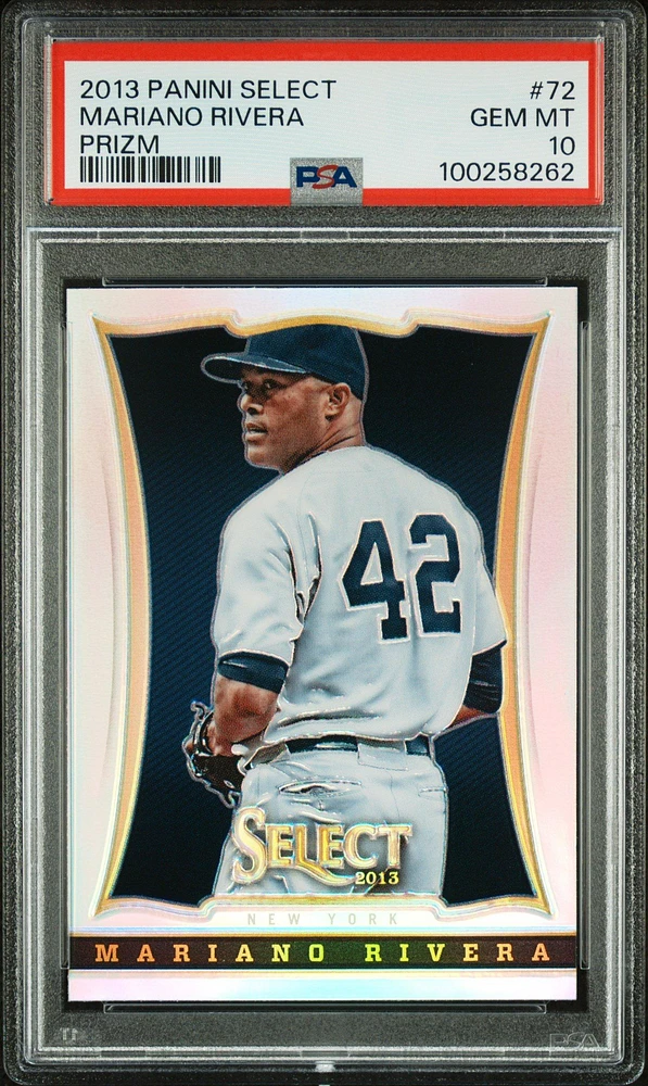 2013 Panini Select 72 Mariano Rivera Prizm PSA 10