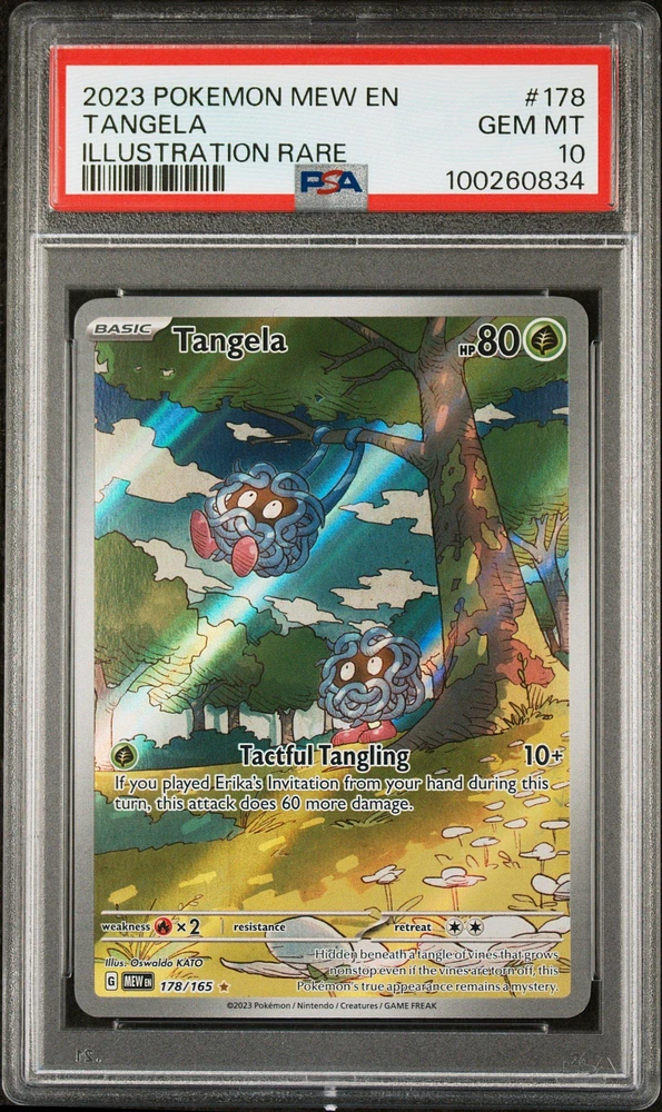 2023 Pokemon Mew En-151 178 Tangela Illustration Rare PSA