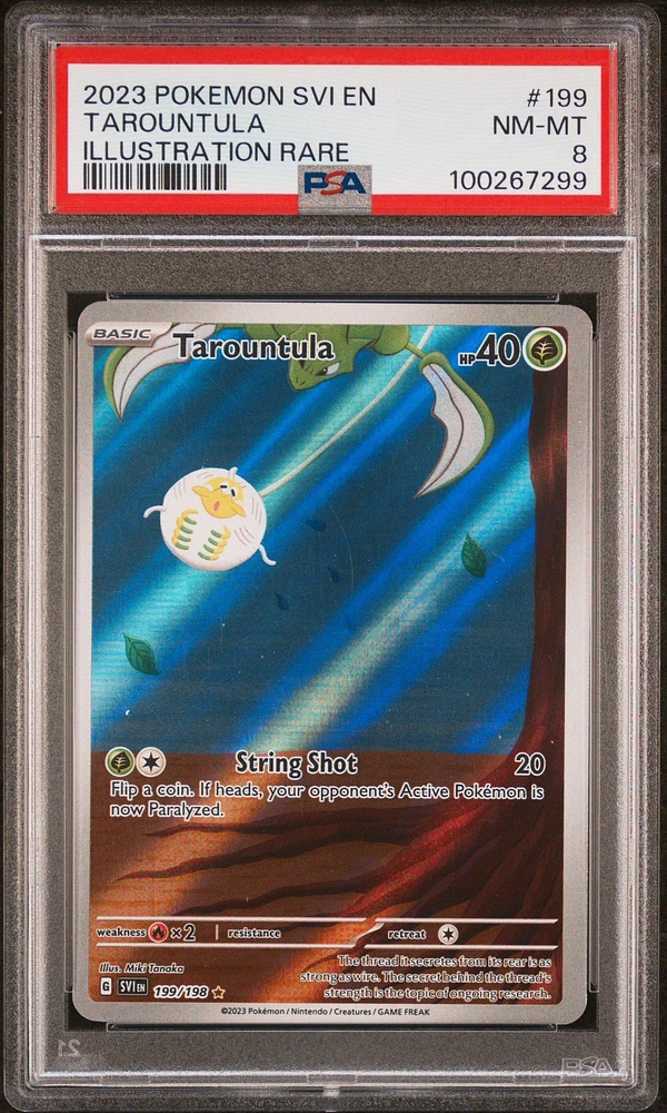 2023 Pokemon Svi En-scarlet & Violet 199 Tarountula Illustration Rare PSA