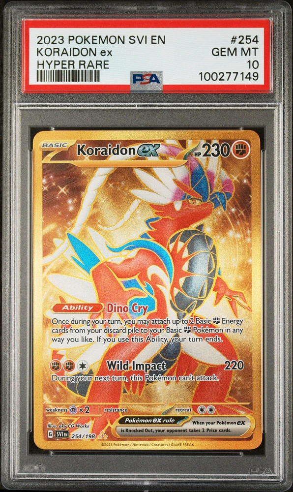 2023 Pokemon Svi En-scarlet & Violet 254 Koraidon Ex Hyper Rare PSA