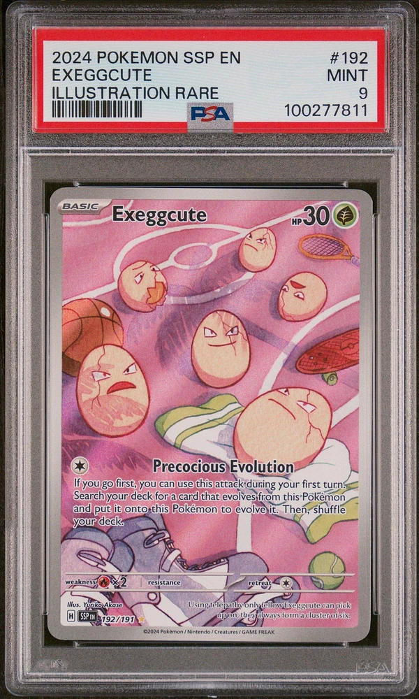 2024 Pokemon Ssp En-surging Sparks 192 Exeggcute Illustration Rare PSA