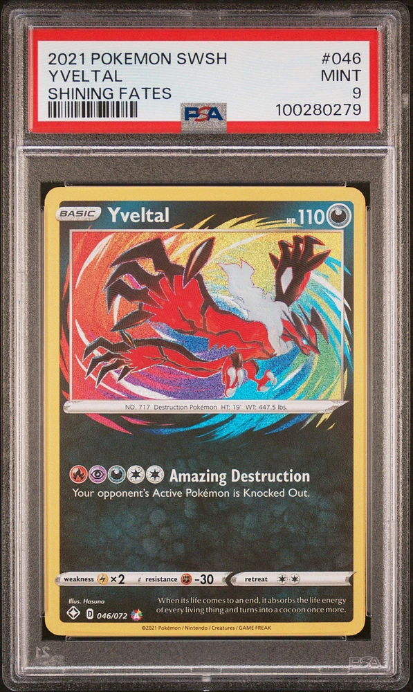 2021 Pokemon Sword & Shield Shining Fates 046 Yveltal PSA
