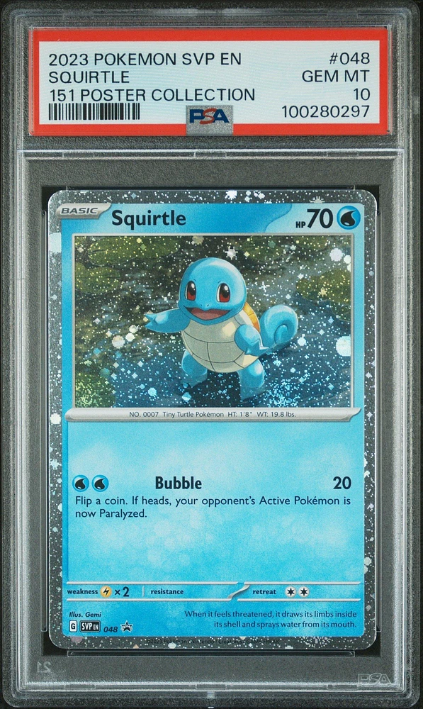 2023 Pokemon Svp En-sv Black Star Promo 048 Squirtle 151 Poster Collection PSA