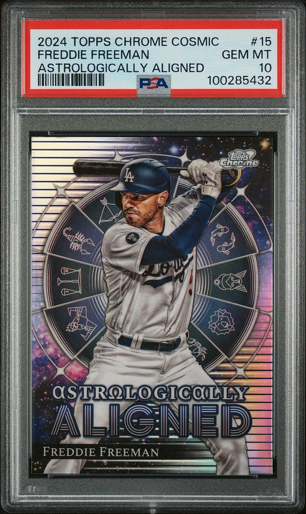 2024 Topps Chrome Cosmic Astrologically Aligned 15 Freddie Freeman PSA 10