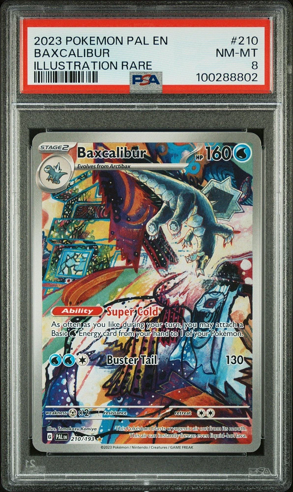2023 Pokemon Pal En-paldea Evolved 210 Baxcalibur Illustration Rare PSA