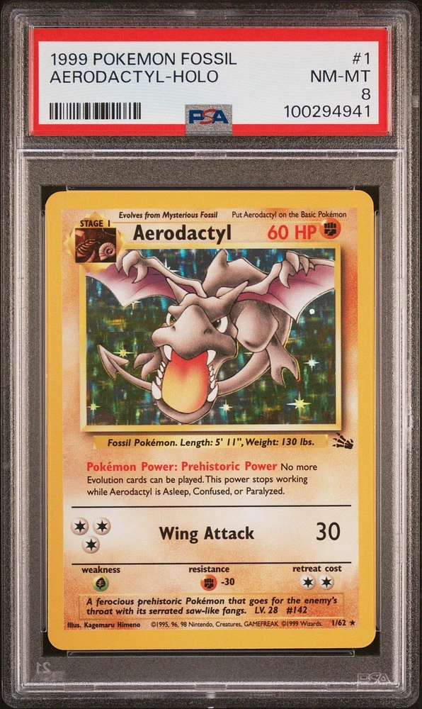 1999 Pokemon Fossil 1 Aerodactyl-holo PSA