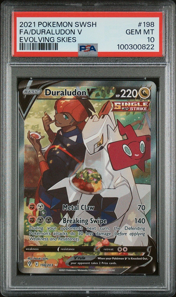 2021 Pokemon Sword & Shield Evolving Skies Full Art/duraludon V PSA
