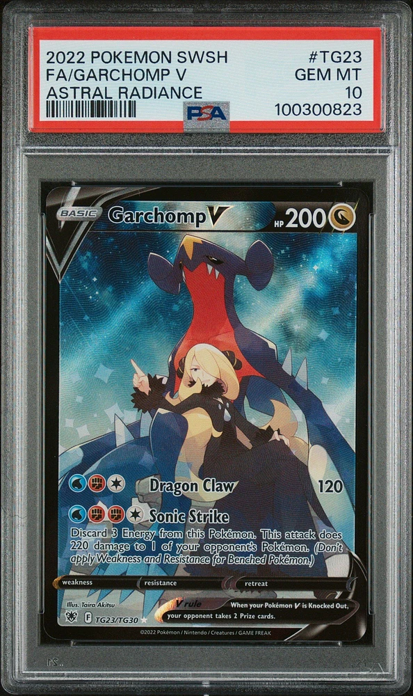 2022 Pokemon Sword & Shield Astral Radiance Tg23 Full Art/garchomp V PSA