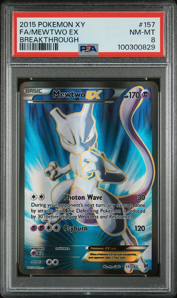 2015 Pokemon Xy Breakthrough Full Art/mewtwo Ex PSA