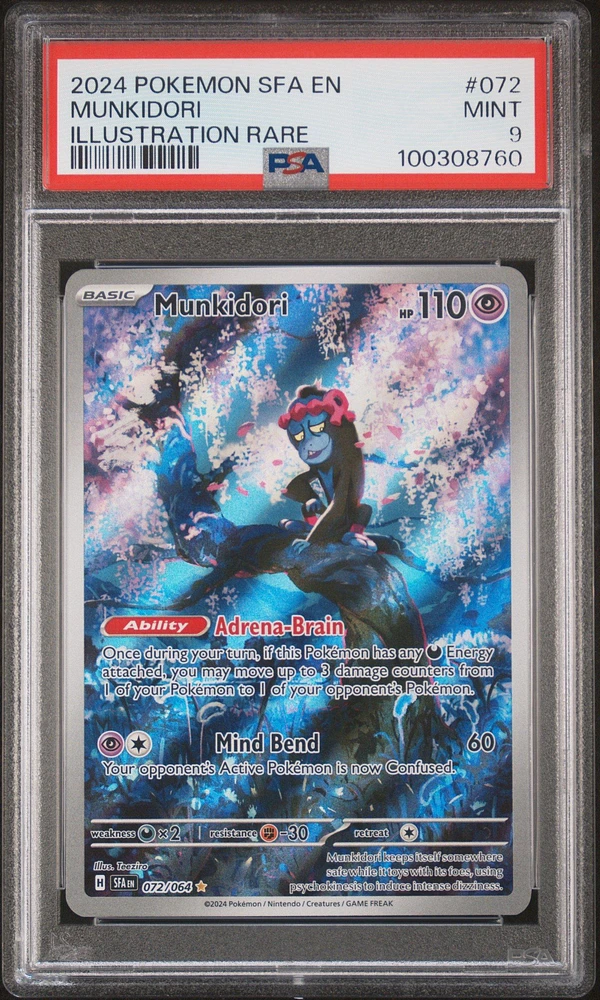 2024 Pokemon Sfa En-shrouded Fable 072 Munkidori Illustration Rare PSA