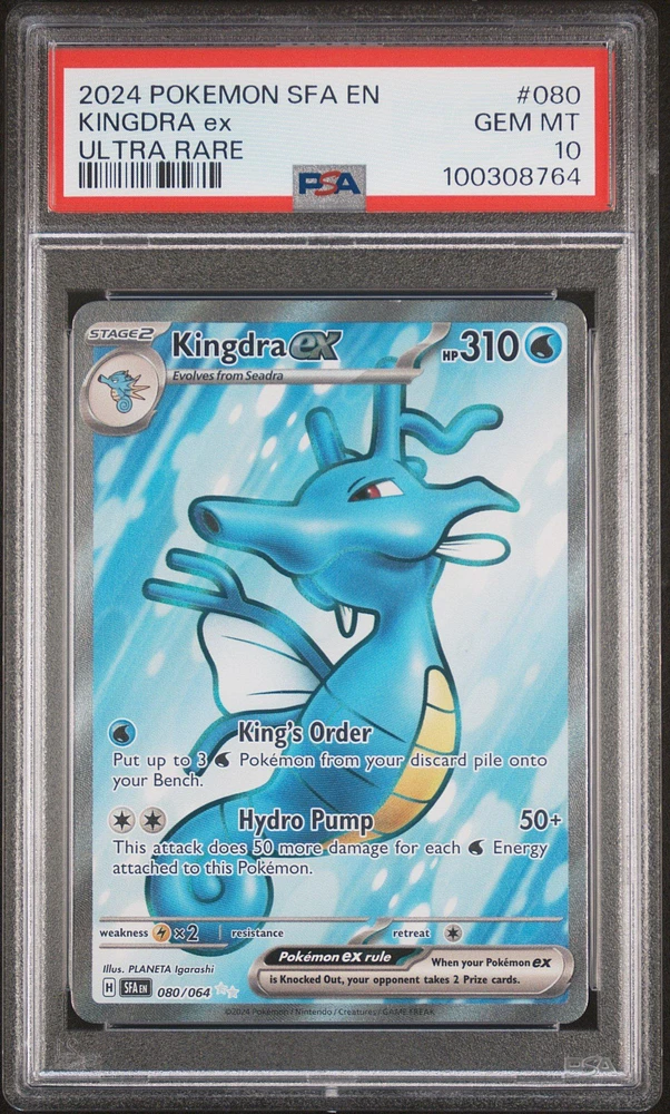 2024 Pokemon Sfa En-shrouded Fable 080 Kingdra Ex Ultra Rare PSA