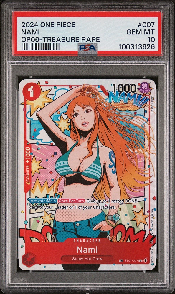 2024 One Piece Wings Of The Captain 007 Nami Treasure Rare PSA