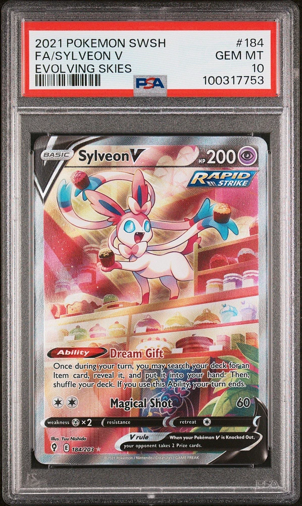 2021 Pokemon Sword & Shield Evolving Skies Full Art/sylveon V PSA