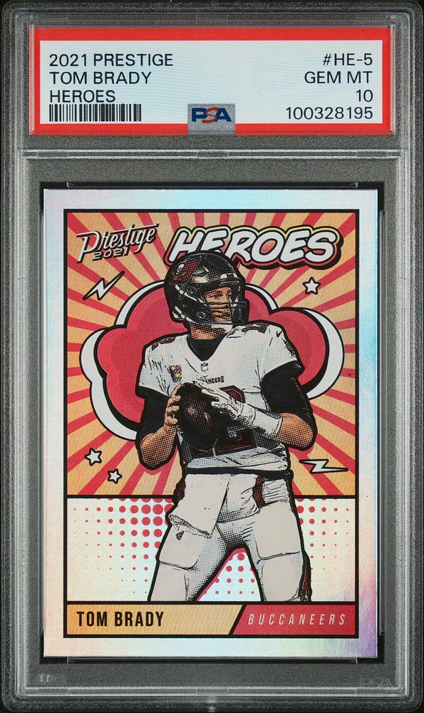 2021 Panini Prestige Heroes He-5 Tom Brady PSA 10