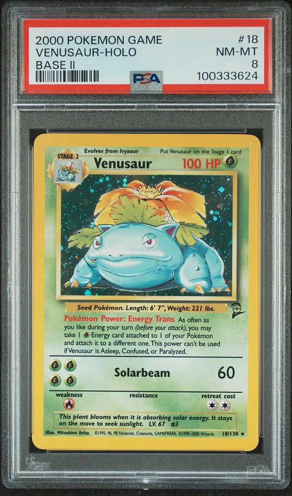 2000 Pokemon Game Base Ii 18 Venusaur-holo PSA