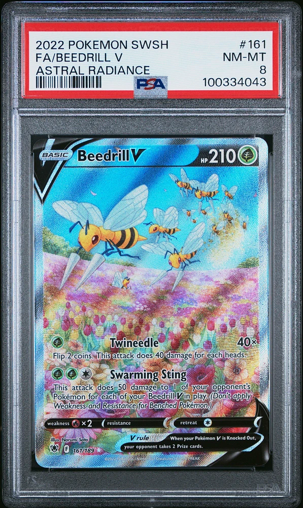 2022 Pokemon Sword & Shield Astral Radiance Full Art/beedrill V PSA