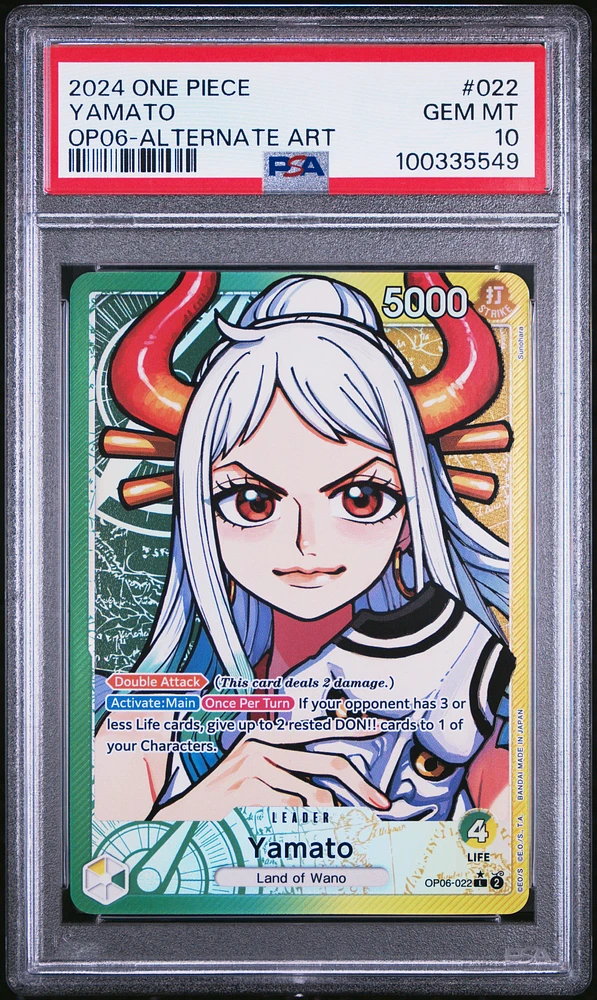 2024 One Piece Op06-wings Of The Captain 022 Yamato Alternate Art PSA 10
