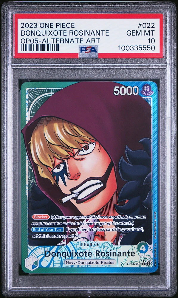 2023 One Piece Awakening Of The New Era 022 Donquixote Rosinante Alternate Art PSA 10