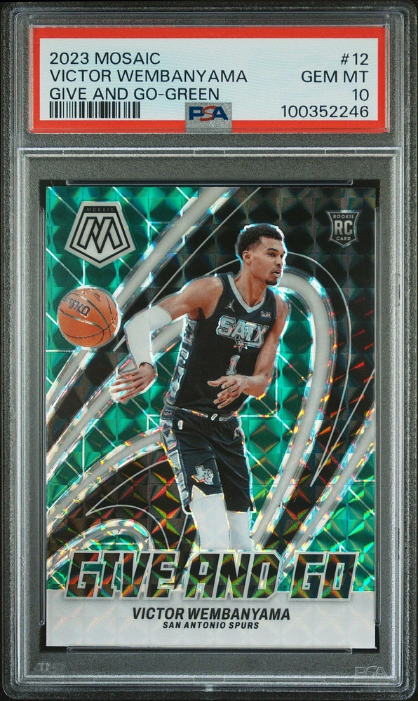 2023 Panini Mosaic Give And Go 12 Victor Wembanyama PSA 10