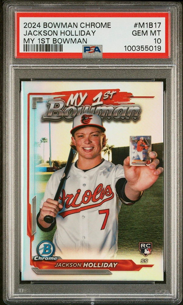 2024 Bowman Chrome My 1st Bowman M1b17 Jackson Holliday PSA 10