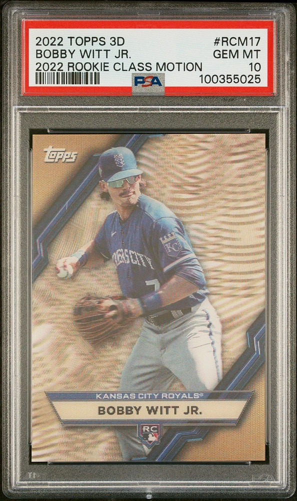 2022 Topps Mlb 3d 2022 Rookie Class Motion Rcm17 Bobby Witt Jr. PSA 10