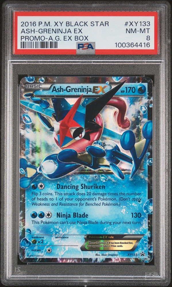 2016 Pokemon Xy Black Star Promo Xy133 Ash-greninja Ex Ash-greninja Ex Box PSA