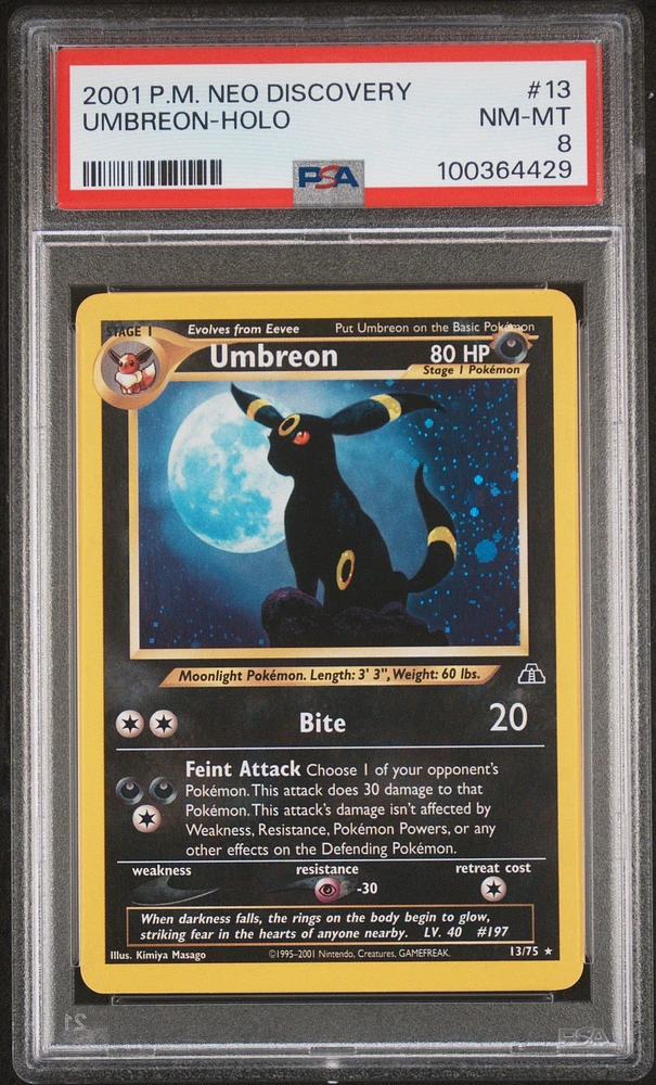 2001 Pokemon Neo Discovery 13 Umbreon-holo PSA