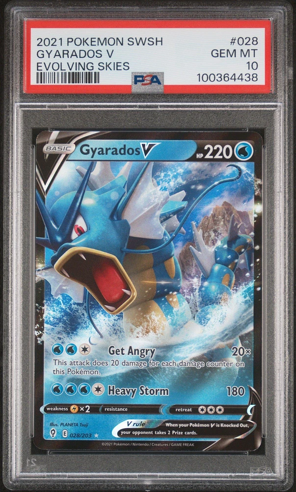 2021 Pokemon Sword & Shield Evolving Skies 028 Gyarados V PSA