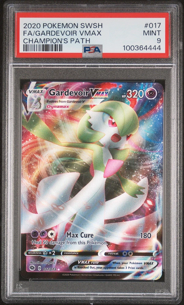 2020 Pokemon Sword & Shield Champion's Path 017 Full Art/gardevoir Vmax PSA