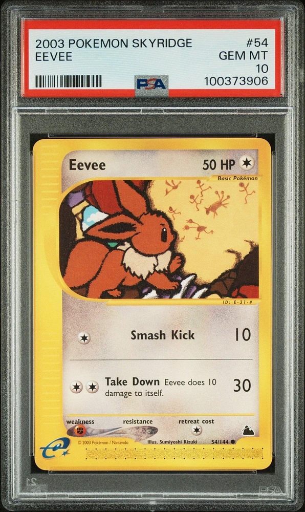 2003 Pokemon Skyridge 54 Eevee PSA