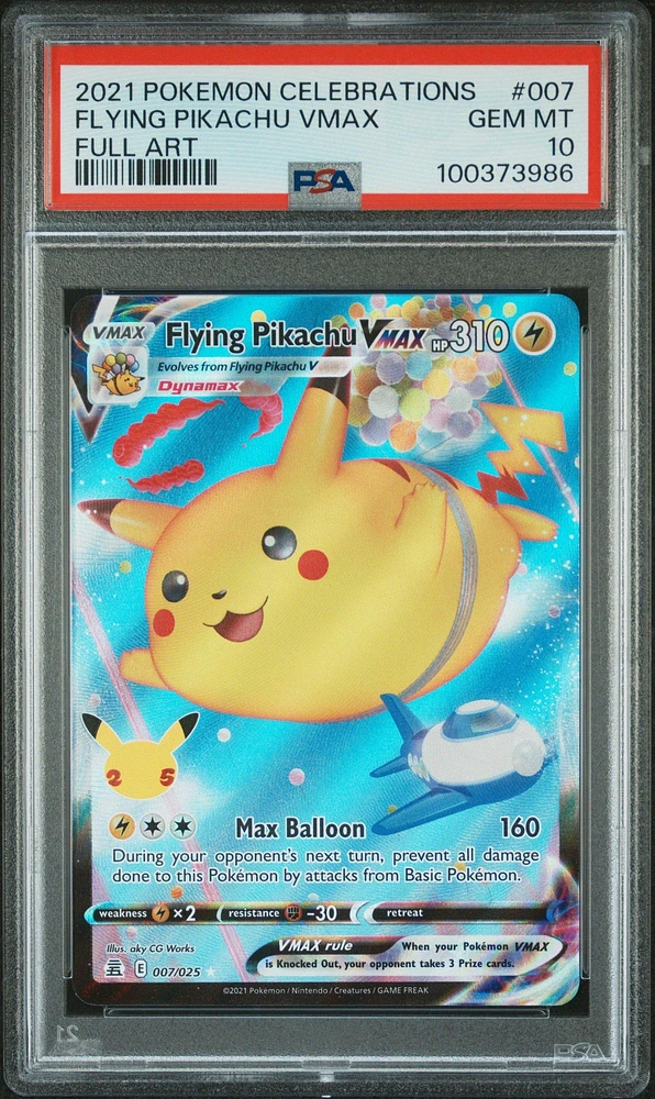 2021 Pokemon Celebrations 007 Full Art/flying Pikachu Vmax PSA