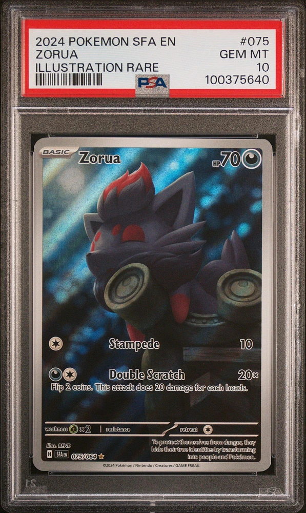 2024 Pokemon Sfa En-shrouded Fable 075 Zorua Illustration Rare PSA