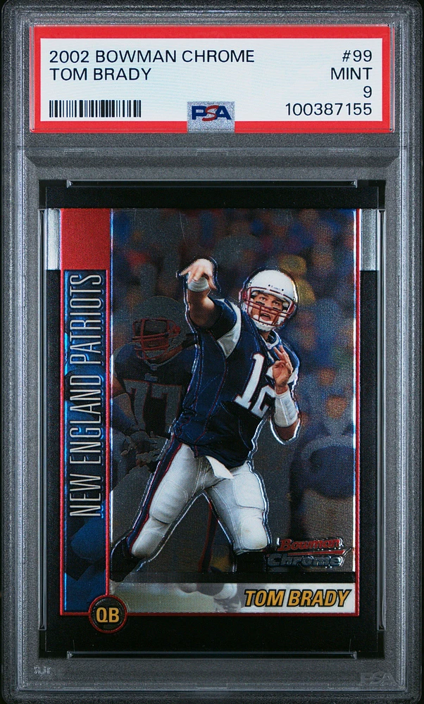 2002 Bowman Chrome 99 Tom Brady PSA 9