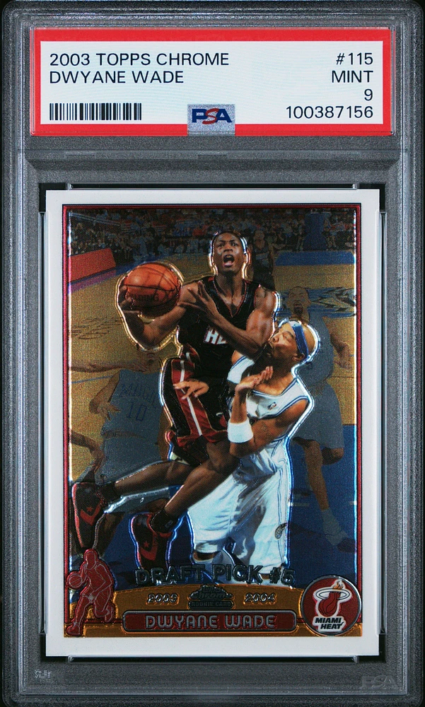 2003 Topps Chrome 115 Dwyane Wade PSA