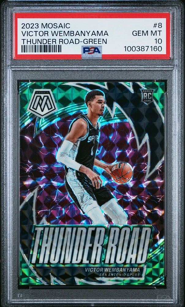 2023 Panini Mosaic Thunder Road 8 Victor Wembanyama PSA 10