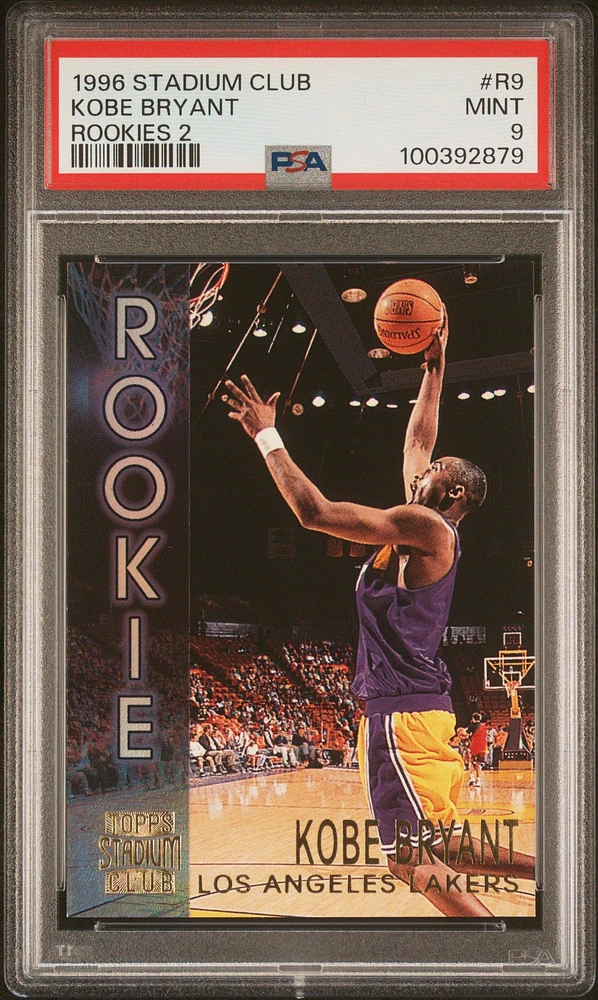 1996 Stadium Club Rookies 2 R9 Kobe Bryant PSA 9