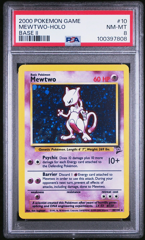 2000 Pokemon Game Base Ii 10 Mewtwo-holo PSA
