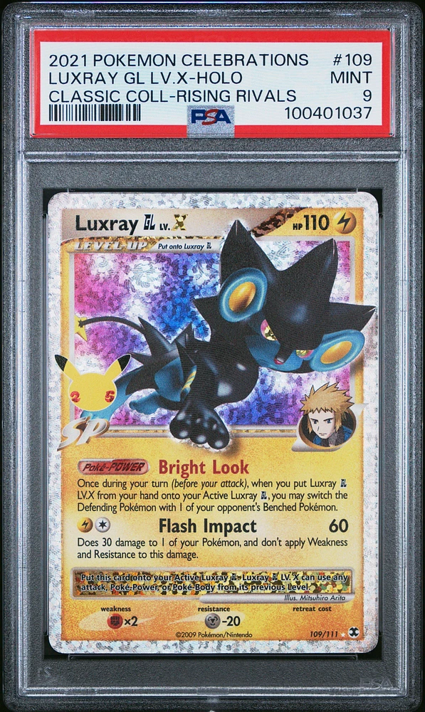 2021 Pokemon Celebrations Classic Collection 109 Luxray Gl Lv.x-holo PSA