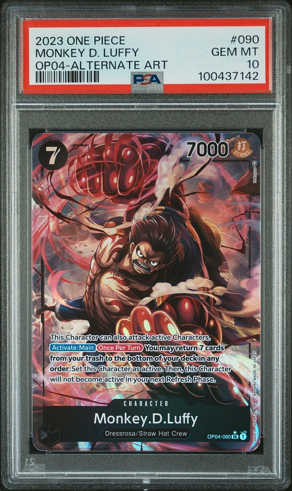 2023 One Piece Kingdoms Of Intrigue 090 Monkey D. Luffy Alternate Art PSA 10