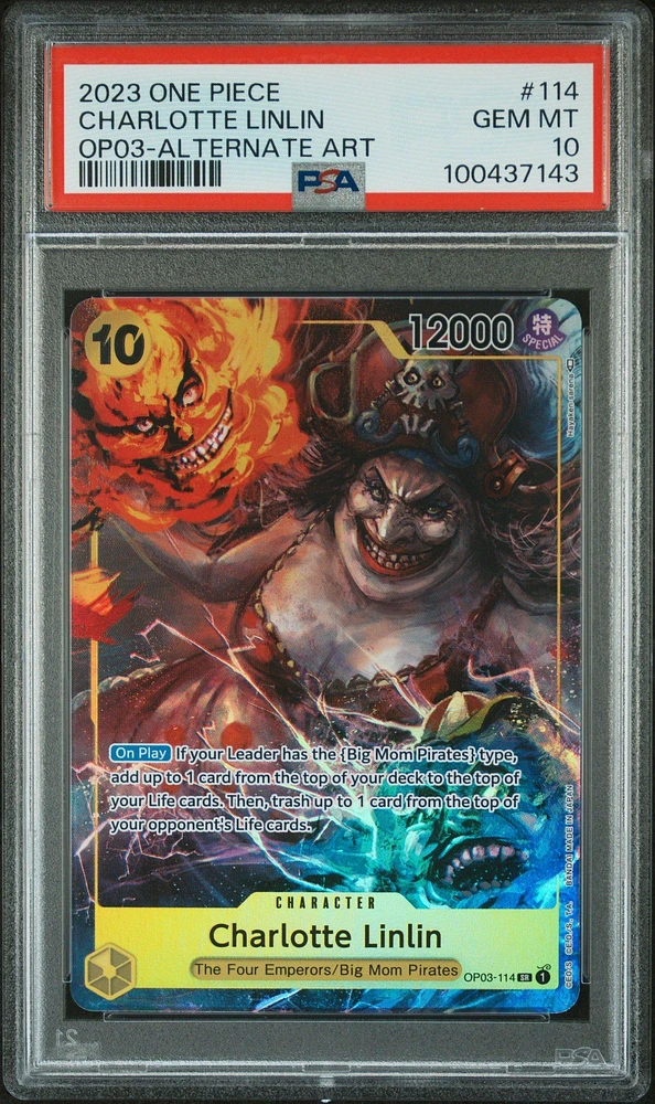 2023 One Piece Pillars Of Strength Charlotte Linlin Alternate Art PSA 10