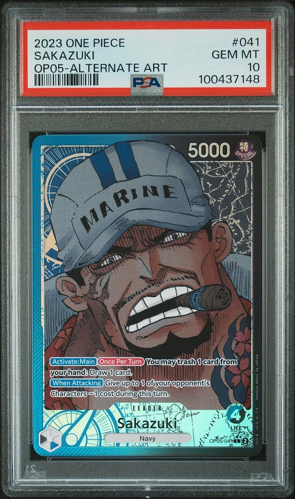 2023 One Piece Op05-awakening Of The New Era 041 Sakazuki Alternate Art PSA 10