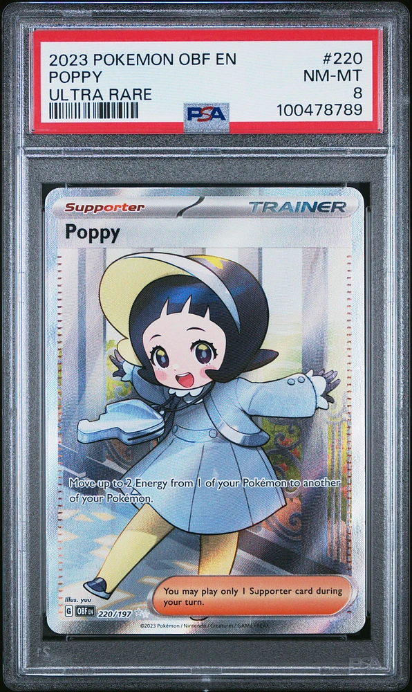 2023 Pokemon Obf En-obsidian Flames 220 Poppy Ultra Rare PSA