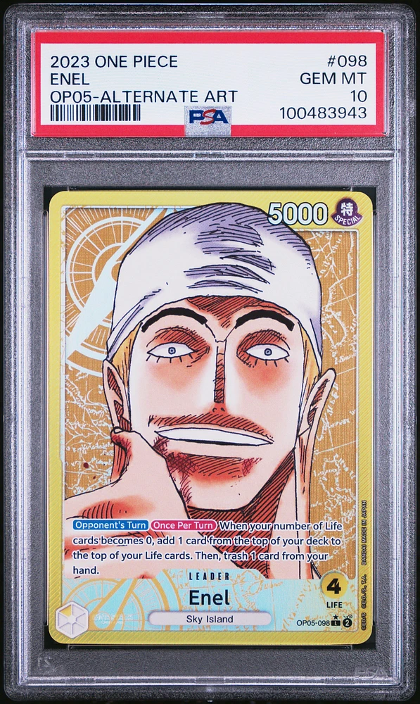 2023 One Piece Awakening Of The New Era Enel Alternate Art PSA 10