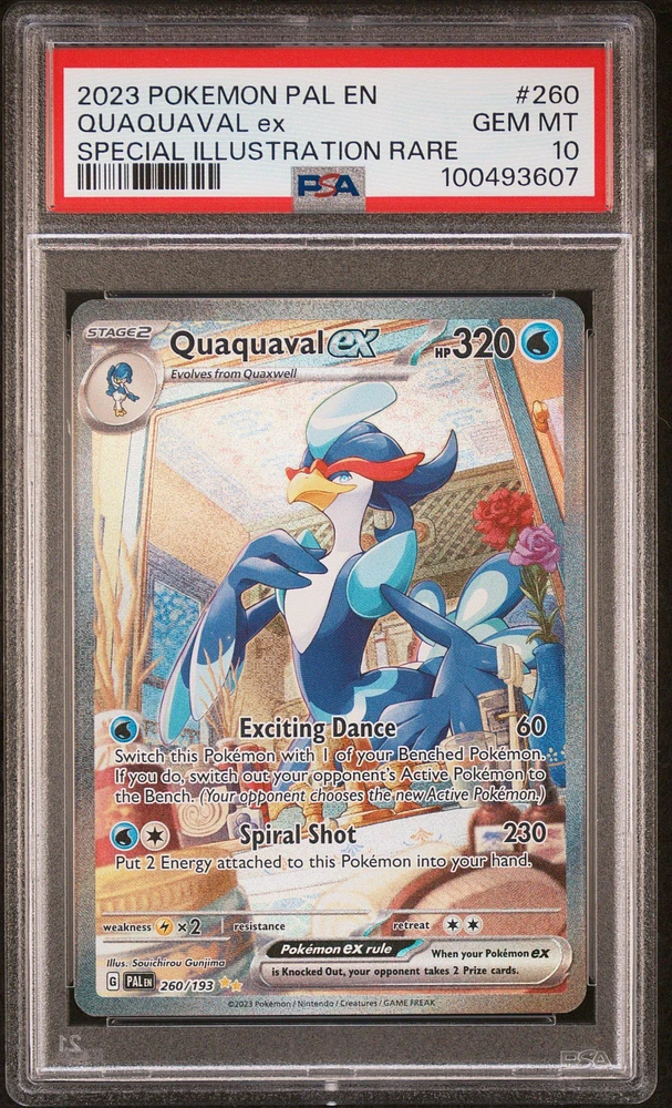 2023 Pokemon Pal En-paldea Evolved 260 Quaquaval Ex Special Illustration Rare PSA