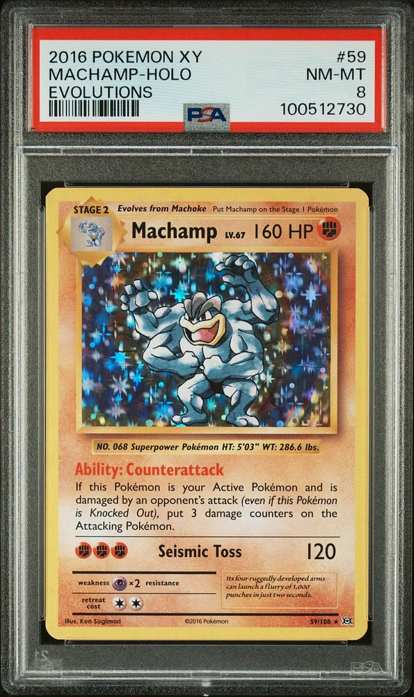 2016 Pokemon Xy Evolutions 59 Machamp-holo PSA